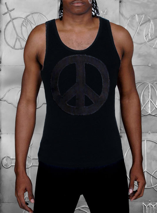 ‘Designer Peace’ T-shirt…Men's Ribbed Tank Top