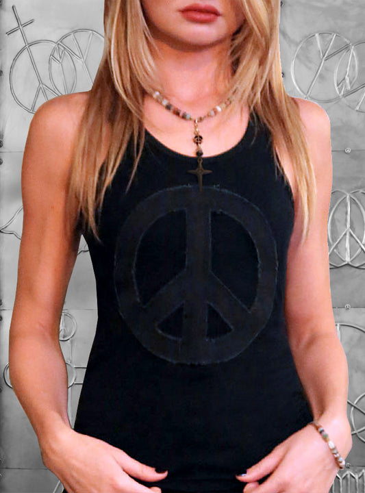 ‘Designer Peace’ Tshirt…Women's Ribbed Tank Top