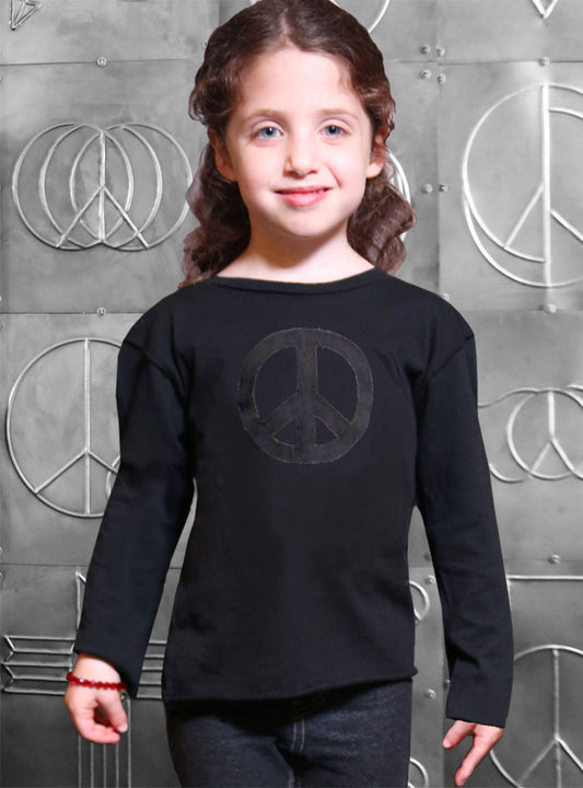 Designer Peace Tshirt - Youth Long Sleeve Crew