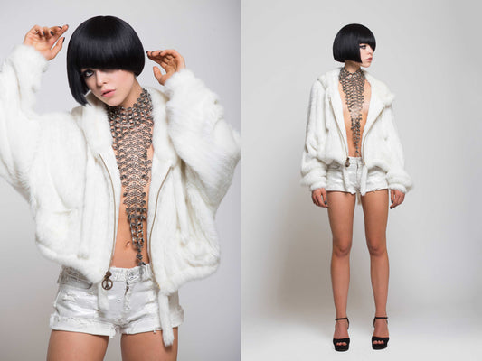 ‘JGERARD COUTURE ULTIMATE HOODYS’ COLLECTION…WHITE ‘ERMINE’…’HU-mane FUR’…THE FINEST FAUX FURS ON THIS PLANET…