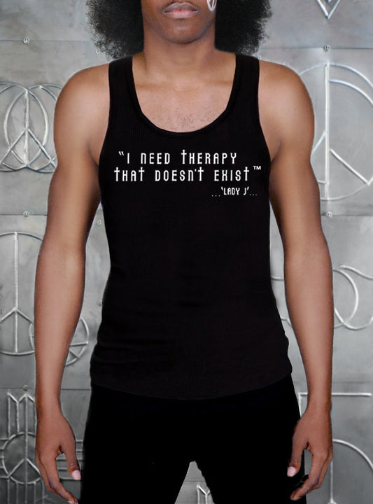 I Need Therapy - Men's Ribbed Tank Top