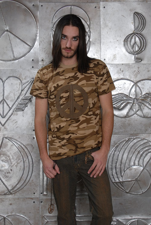 ‘Designer Camo Peace’ T-shirt…Men's Short Sleeve Crew
