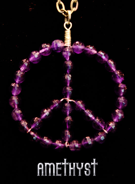 ‘Peace-Healing Stone’ Pendant Necklace…Amethyst…