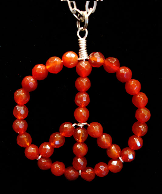 ‘Peace-Healing Stone’ Pendant Necklace…Carnelian…
