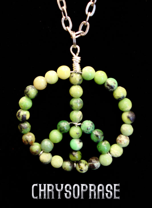 ‘Peace-Healing Stone’ Pendant Necklace…Chrysoprase…