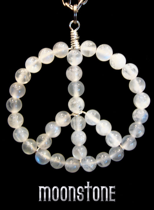‘Peace-Healing Stone’ Pendant Necklace…Moonstone..