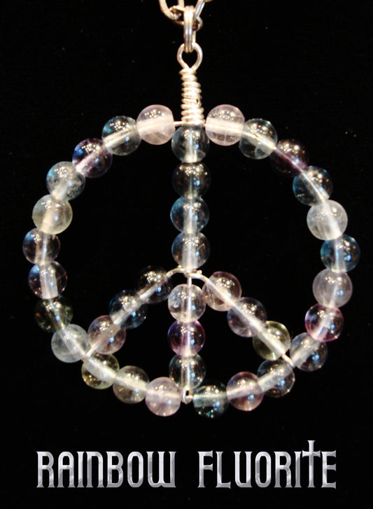 ‘Peace-Healing Stone’ Pendant Necklace…Rainbow Flourite…MOST POPULAR…