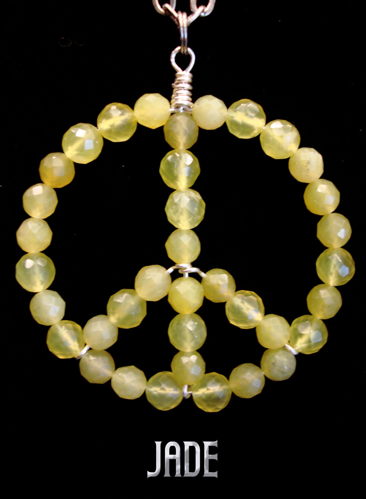 ‘Peace-Healing Stone’ Pendant Necklace…Yellow Jade…