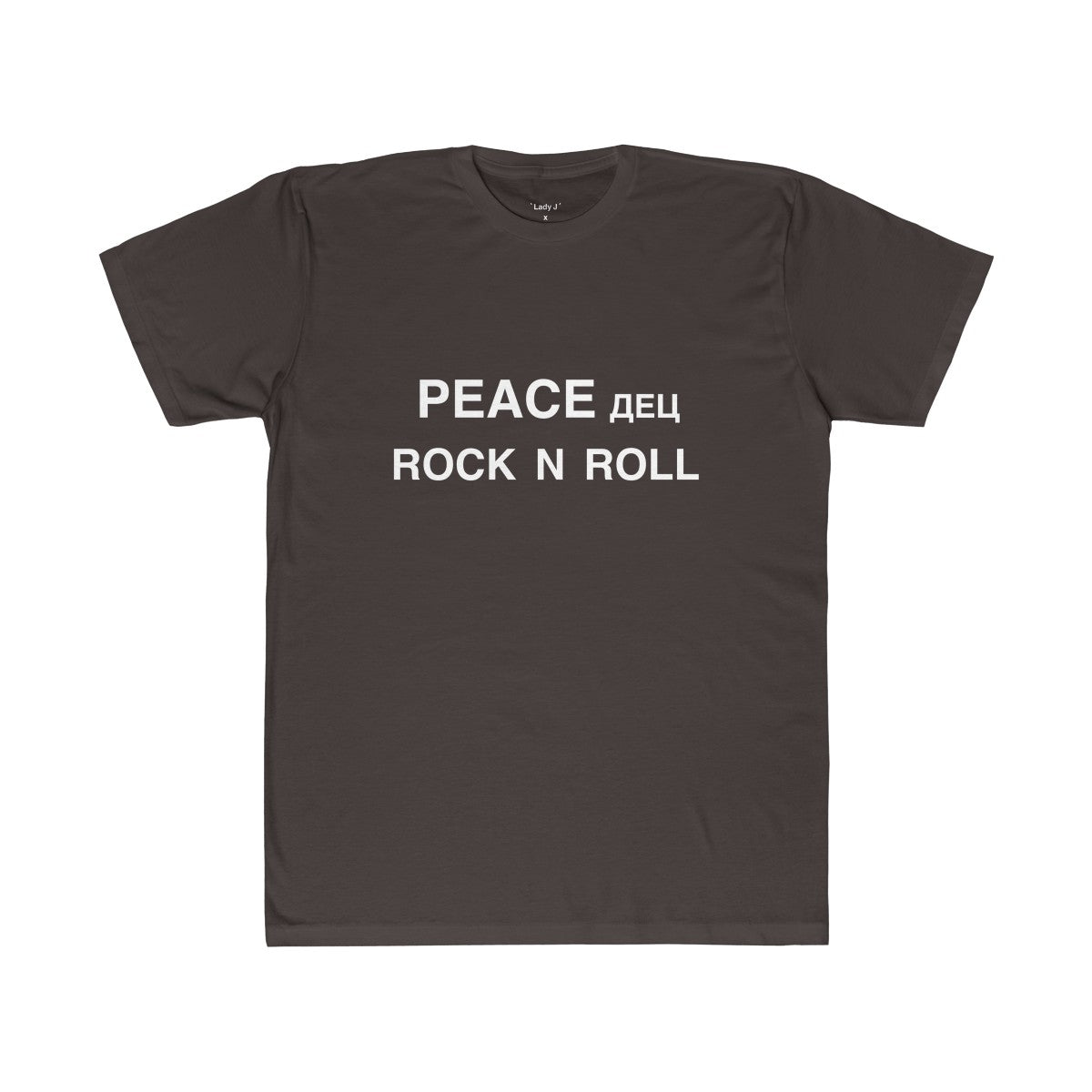 ‘PEACEдец ROCK N ROLL’…Short Sleeve Crew Neck…. (Unisex)